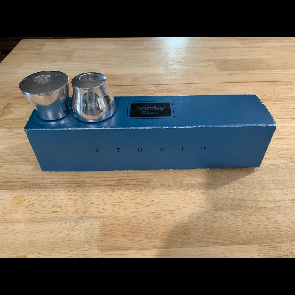 Nambe studio candlestick holders
